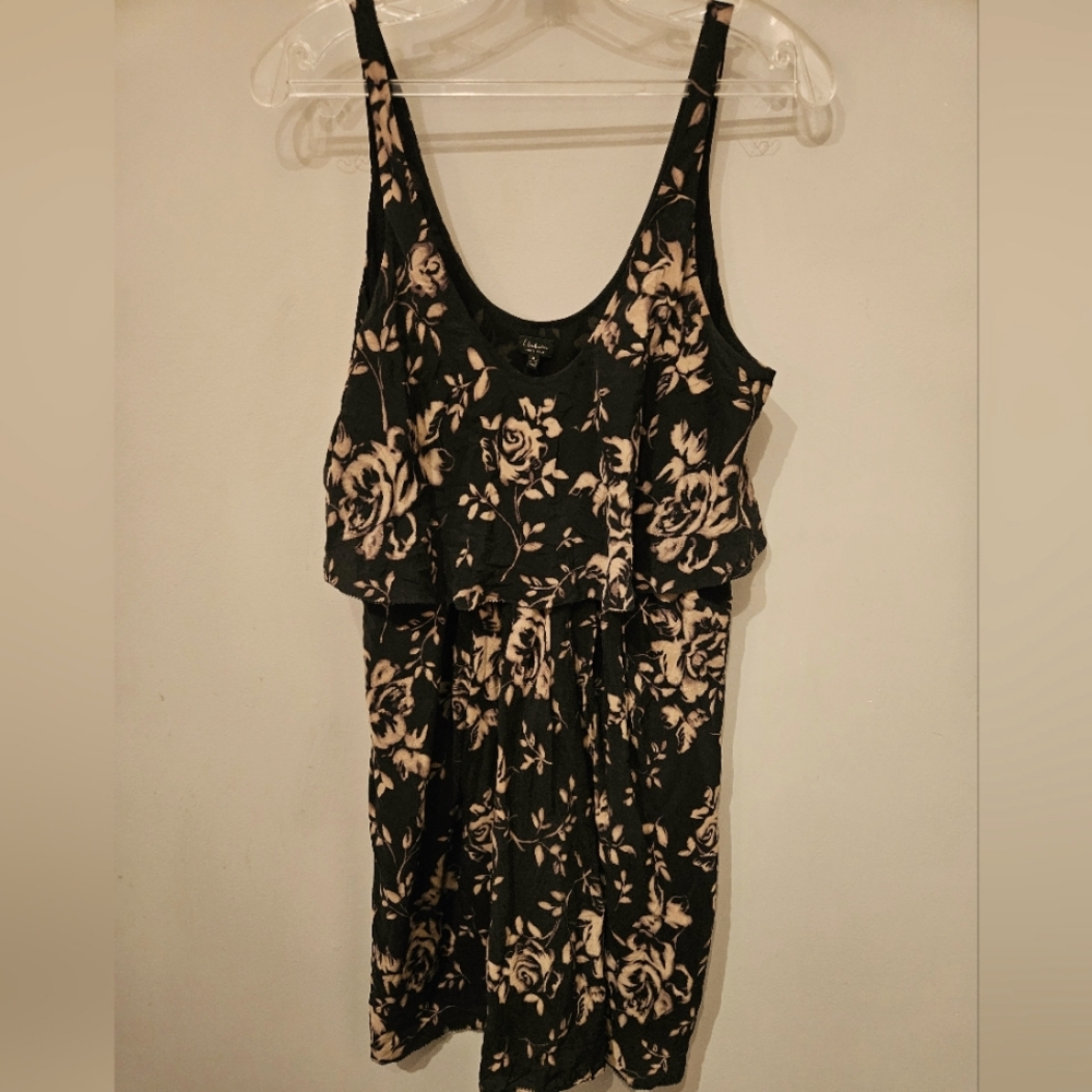 T. BABATON Floral Silk Dress with Ruffle